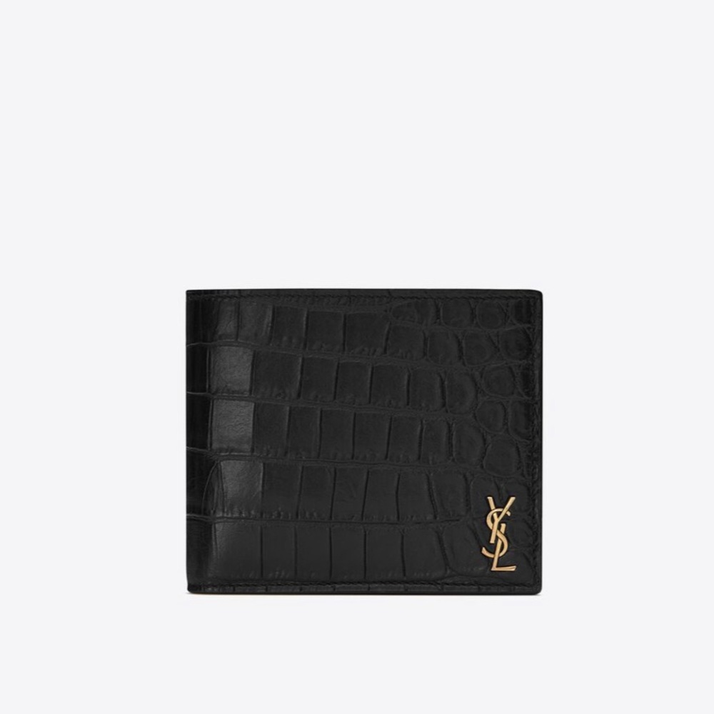 YVES SAINT LAURENT
Tiny Cassandre EastWest Wallet in Croc Embossed Matte Leather